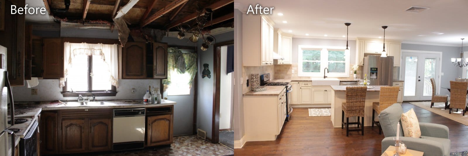 Before and after Kitchen Renovation